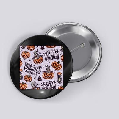 Happy Halloween Jack O Lantern Button