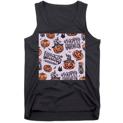 Happy Halloween Jack O Lantern Tank Top