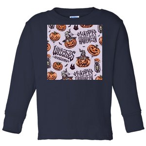 Happy Halloween Jack O Lantern Toddler Long Sleeve Shirt