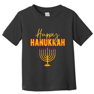 Happy Hanukkah Jewish Holiday Toddler T-Shirt