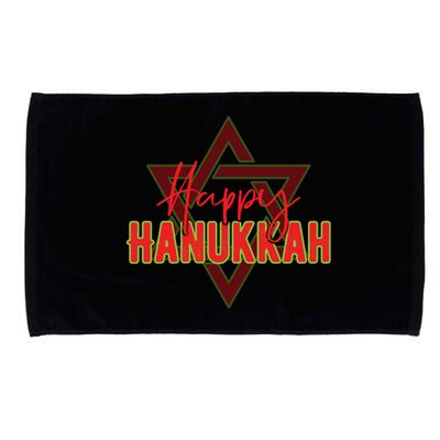 Happy Hanukkah Jewish Holiday Gift Microfiber Hand Towel