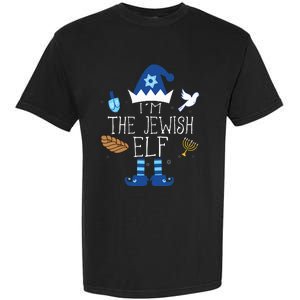 Happy Hanukkah Jewish Elf Family Group Christmas Pajama Gift Garment-Dyed Heavyweight T-Shirt