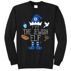 Happy Hanukkah Jewish Elf Family Group Christmas Pajama Gift Sweatshirt