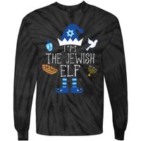 Happy Hanukkah Jewish Elf Family Group Christmas Pajama Gift Tie-Dye Long Sleeve Shirt