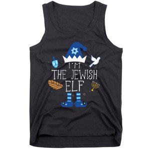 Happy Hanukkah Jewish Elf Family Group Christmas Pajama Gift Tank Top