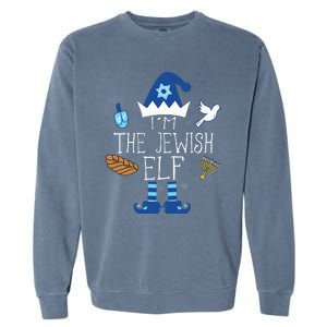 Happy Hanukkah Jewish Elf Family Group Christmas Pajama Gift Garment-Dyed Sweatshirt