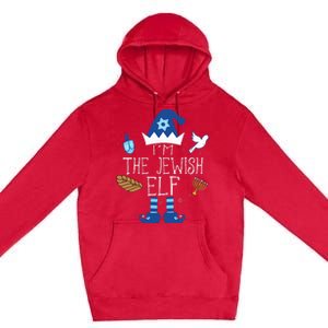 Happy Hanukkah Jewish Elf Family Group Christmas Pajama Gift Premium Pullover Hoodie