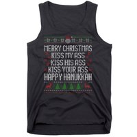 Happy Hanukkah Kiss My Ass His Ass Your Ass Merry Christmas Tank Top