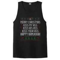 Happy Hanukkah Kiss My Ass His Ass Your Ass Merry Christmas PosiCharge Competitor Tank