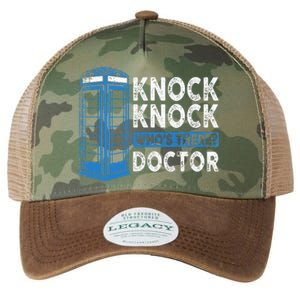 Hilarious Humor Knock Knock Doctor Funny Knock WhoS There Legacy Tie Dye Trucker Hat