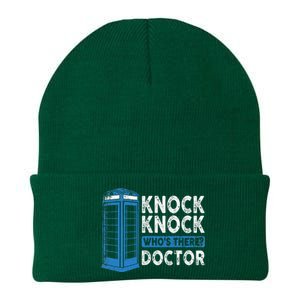 Hilarious Humor Knock Knock Doctor Funny Knock WhoS There Knit Cap Winter Beanie