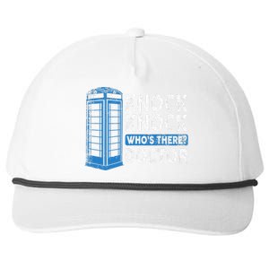 Hilarious Humor Knock Knock Doctor Funny Knock WhoS There Snapback Five-Panel Rope Hat