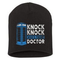 Hilarious Humor Knock Knock Doctor Funny Knock WhoS There Short Acrylic Beanie