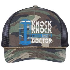 Hilarious Humor Knock Knock Doctor Funny Knock WhoS There Retro Rope Trucker Hat Cap