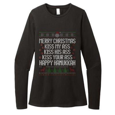 Happy Hanukkah Kiss My Ass His Ass Your Ass Womens CVC Long Sleeve Shirt