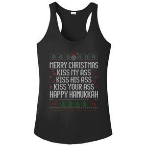 Happy Hanukkah Kiss My Ass His Ass Your Ass Ladies PosiCharge Competitor Racerback Tank