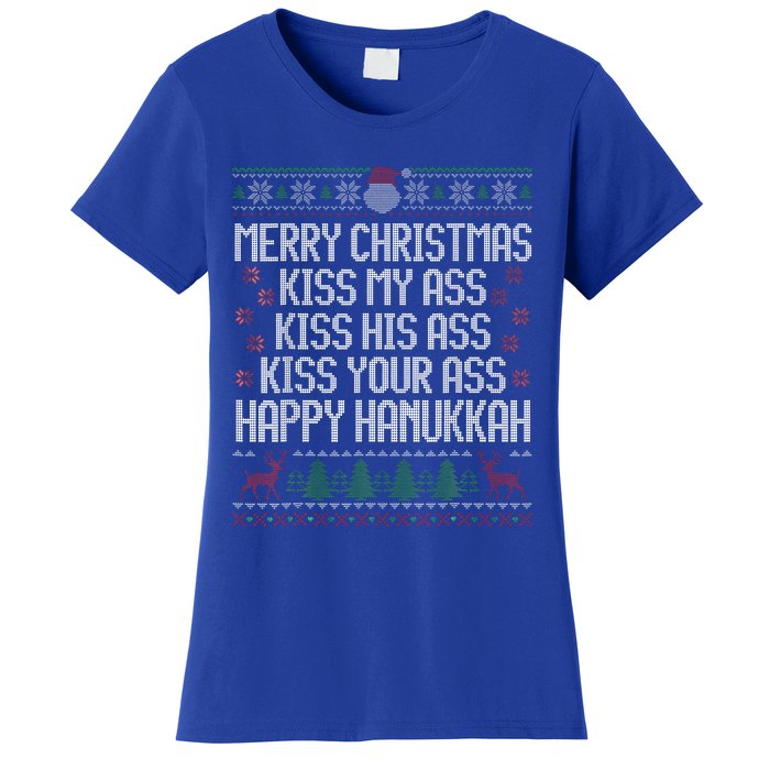 Happy Hanukkah Kiss My Ass His Ass Your Ass Women's T-Shirt