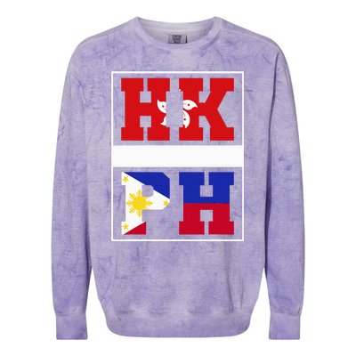 Half Hong Kong Filipino Mixed Heritage Hong Kong Colorblast Crewneck Sweatshirt