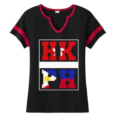 Half Hong Kong Filipino Mixed Heritage Hong Kong Ladies Halftime Notch Neck Tee