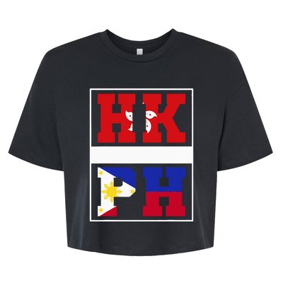 Half Hong Kong Filipino Mixed Heritage Hong Kong Bella+Canvas Jersey Crop Tee