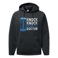 Hilarious Humor Knock Knock Doctor Funny Knock WhoS There Performance Fleece Hoodie