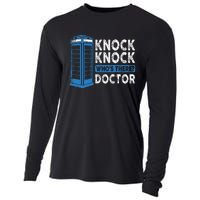 Hilarious Humor Knock Knock Doctor Funny Knock WhoS There Cooling Performance Long Sleeve Crew