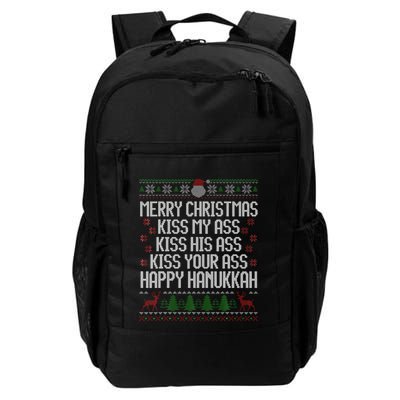 Happy Hanukkah Kiss My Ass His Ass Your Ass Merry Christmas Backpack
