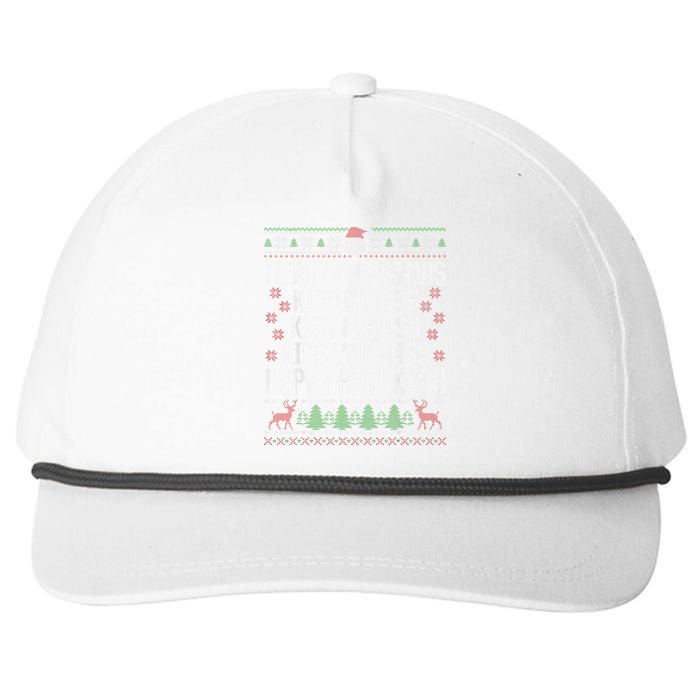 Happy Hanukkah Kiss My Ass His Ass Your Ass Merry Christmas Snapback Five-Panel Rope Hat