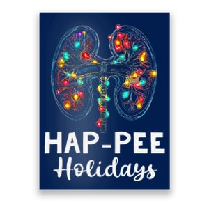 Happee Holidays Kidneys Xmas Light Dialysis Tech Christmas Poster