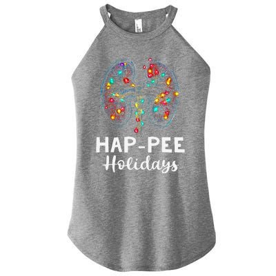 Happee Holidays Kidneys Xmas Light Dialysis Tech Christmas Women's Perfect Tri Rocker Tank