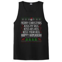 Happy Hanukkah Kiss My Ass His Ass Your Ass Merry Christmas PosiCharge Competitor Tank