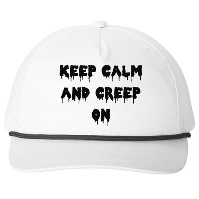 Happy Halloween Keep Calm And Creep On Spooky Snapback Five-Panel Rope Hat