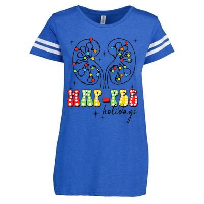 Happee Holidays Kidney Christmas Lights Christmas Nurse Enza Ladies Jersey Football T-Shirt