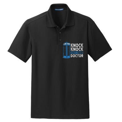 Hilarious Humor Knock Knock Doctor Funny Knock WhoS There Dry Zone Grid Polo