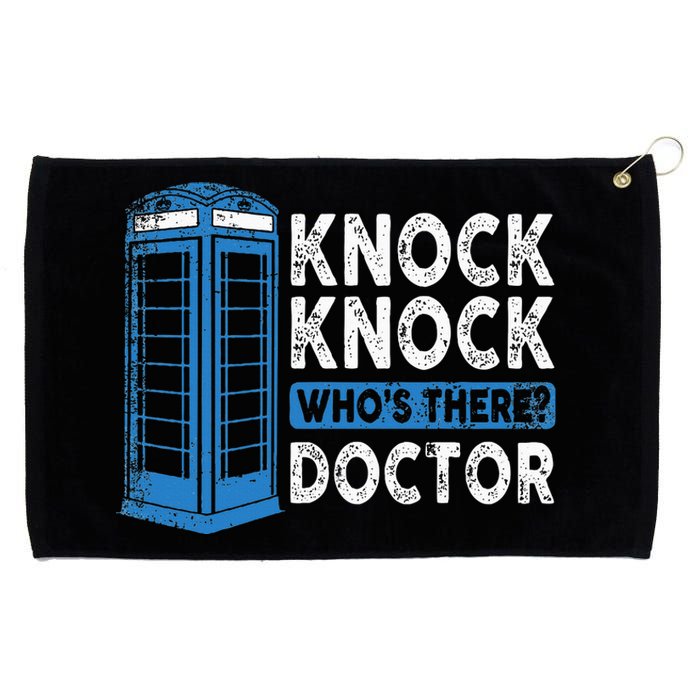 Hilarious Humor Knock Knock Doctor Funny Knock WhoS There Grommeted Golf Towel