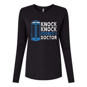 Hilarious Humor Knock Knock Doctor Funny Knock WhoS There Womens Cotton Relaxed Long Sleeve T-Shirt