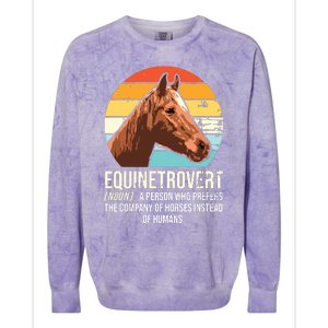 Horse Horse Lover Tee Equestrian Tee Retro Horse Colorblast Crewneck Sweatshirt