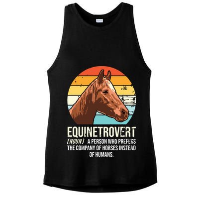 Horse Horse Lover Tee Equestrian Tee Retro Horse Ladies PosiCharge Tri-Blend Wicking Tank