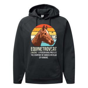 Horse Horse Lover Tee Equestrian Tee Retro Horse Performance Fleece Hoodie