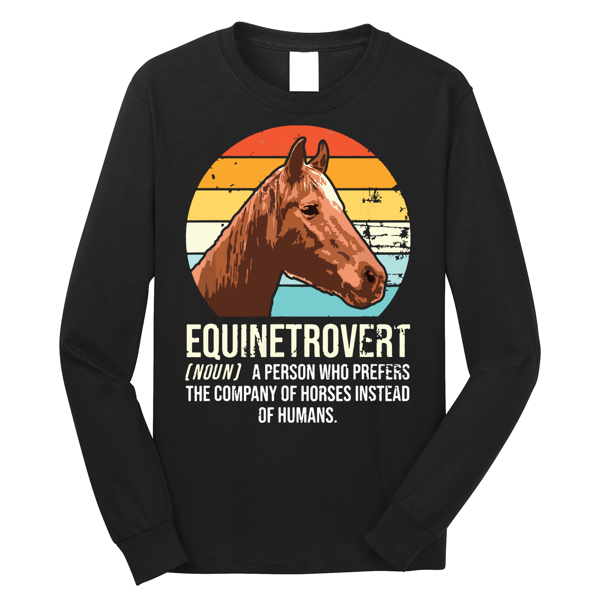 Horse Horse Lover Tee Equestrian Tee Retro Horse Long Sleeve Shirt