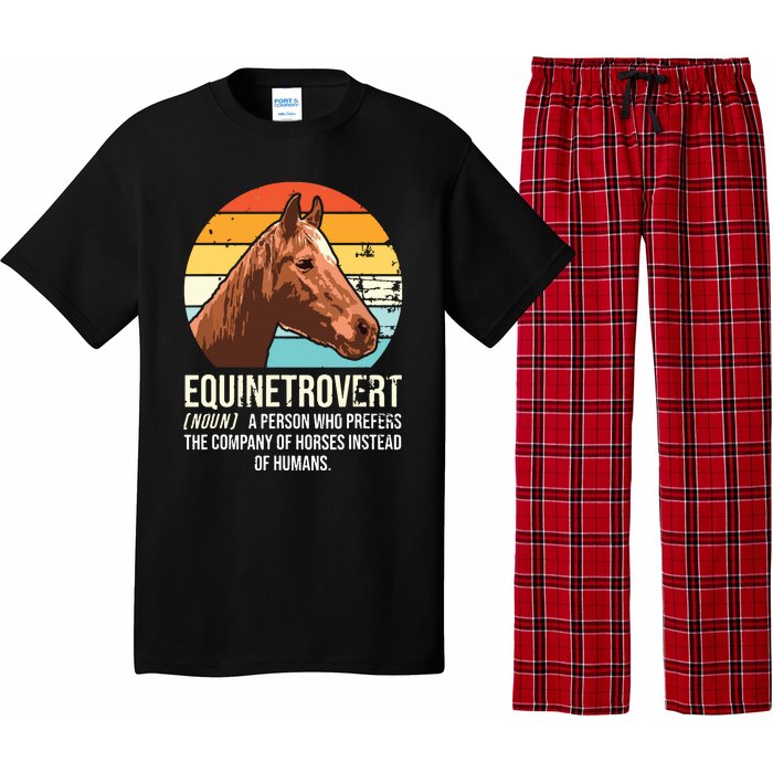 Horse Horse Lover Tee Equestrian Tee Retro Horse Pajama Set