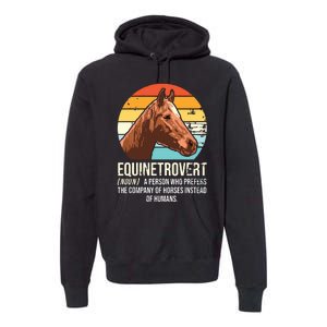 Horse Horse Lover Tee Equestrian Tee Retro Horse Premium Hoodie