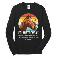 Horse Horse Lover Tee Equestrian Tee Retro Horse Tall Long Sleeve T-Shirt