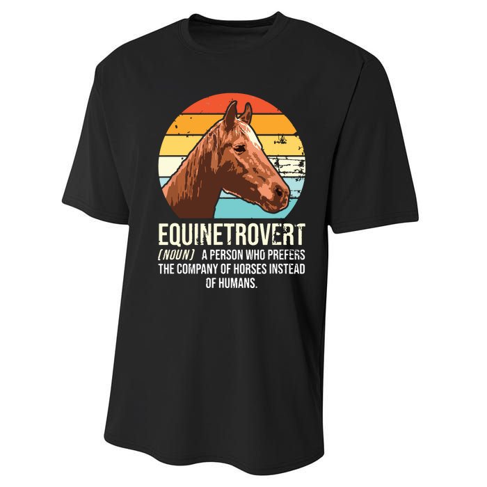 Horse Horse Lover Tee Equestrian Tee Retro Horse Performance Sprint T-Shirt