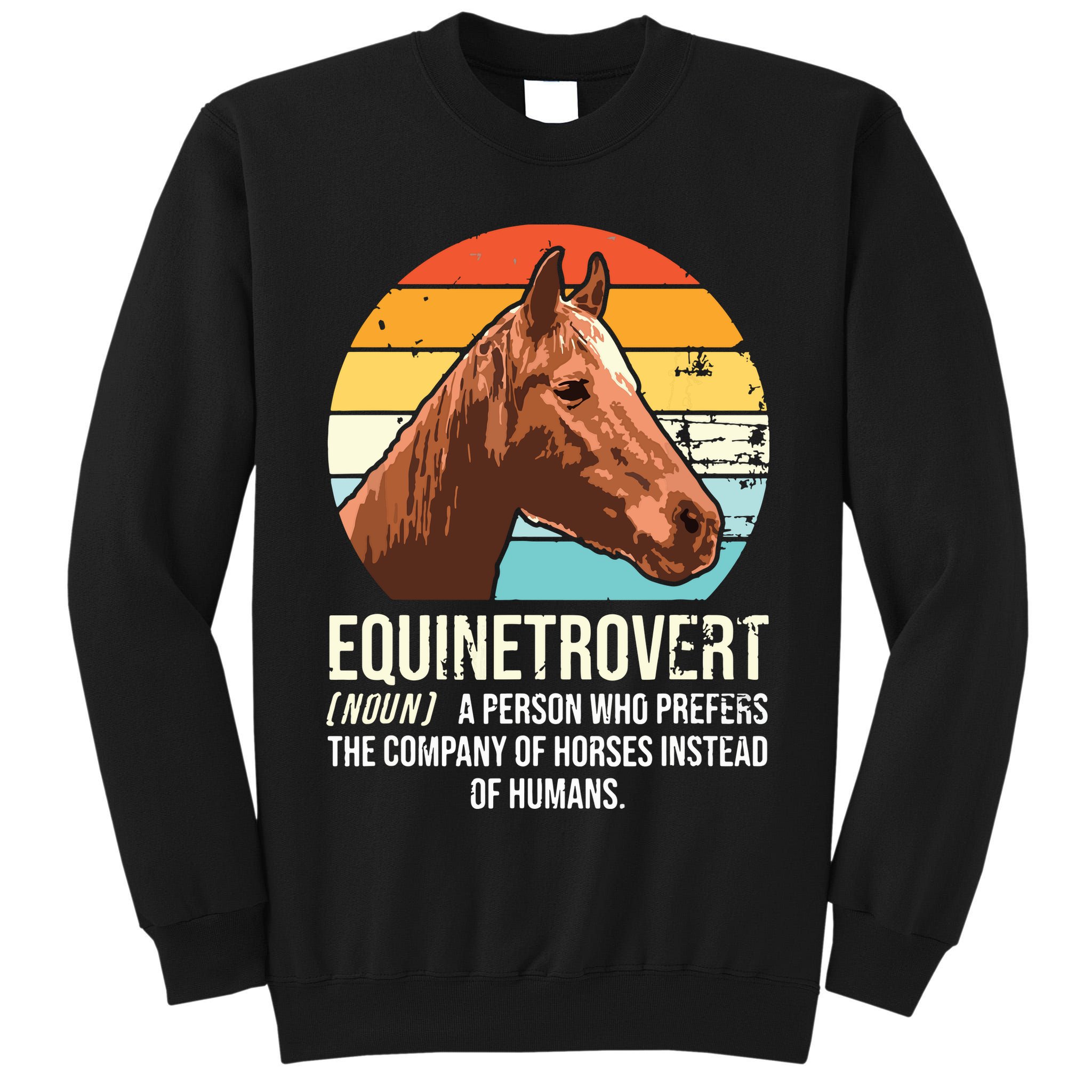 Horse Horse Lover Tee Equestrian Tee Retro Horse Tall Sweatshirt