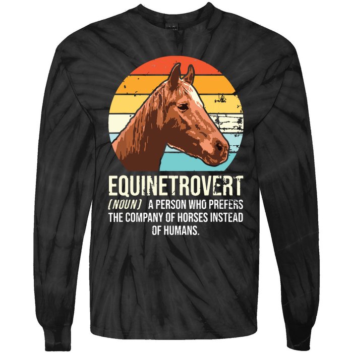 Horse Horse Lover Tee Equestrian Tee Retro Horse Tie-Dye Long Sleeve Shirt