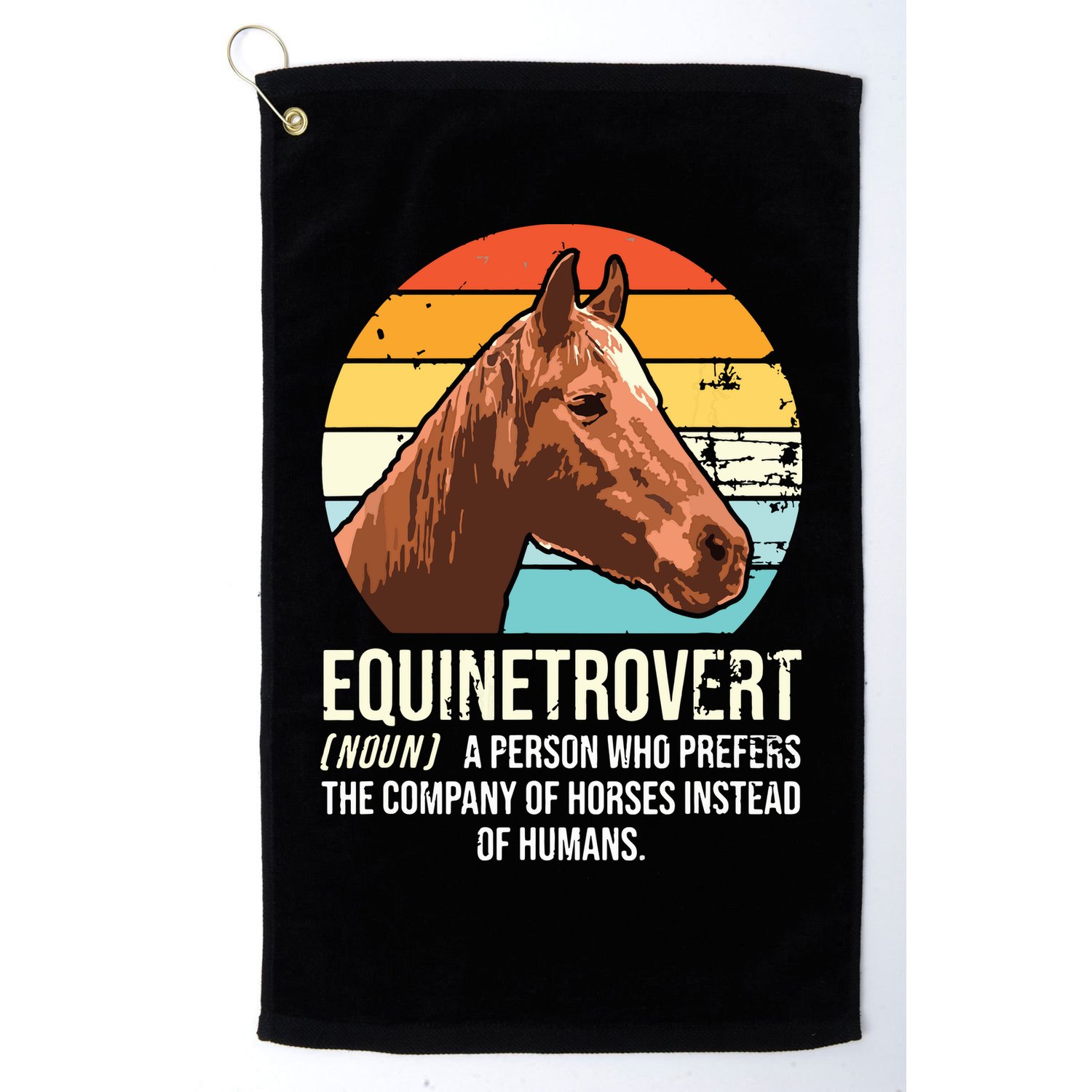 Horse Horse Lover Tee Equestrian Tee Retro Horse Golf Towel