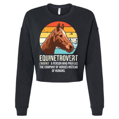 Horse Horse Lover Tee Equestrian Tee Retro Horse Cropped Pullover Crew