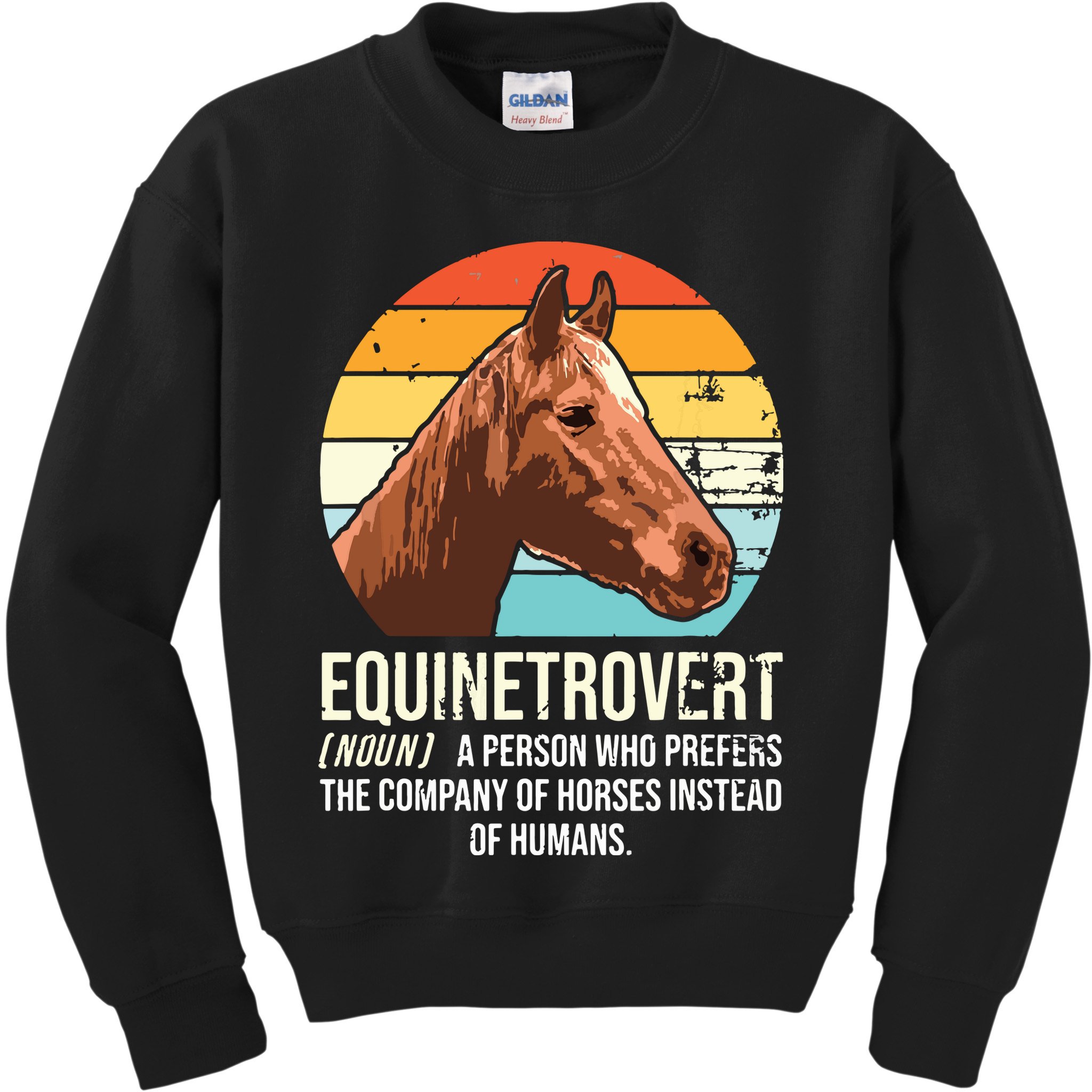 Horse Horse Lover Tee Equestrian Tee Retro Horse Kids Sweatshirt