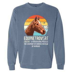 Horse Horse Lover Tee Equestrian Tee Retro Horse Garment-Dyed Sweatshirt